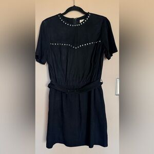 MICHAEL Michael Kors Black Mini Dress with Silver Studs